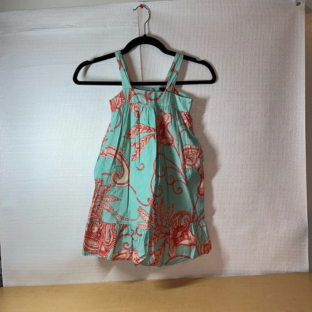 GAP Girls Blue Red Shift Dress with Pockets Size 5T